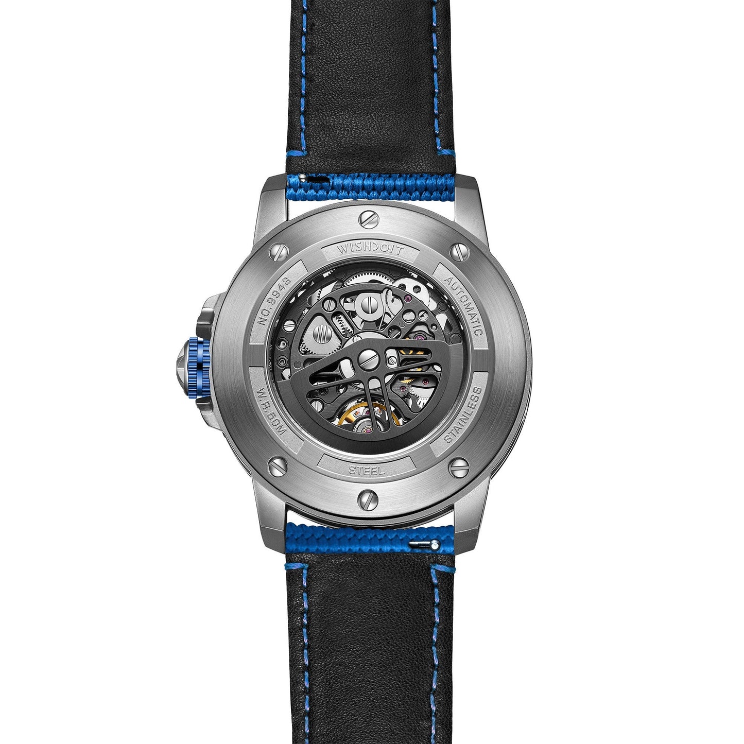 The Aristos Automatic - Silver Watch (Blue strap)