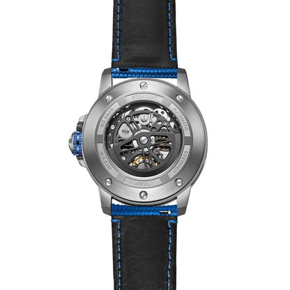 The Aristos Automatic - Silver Watch (Blue strap)