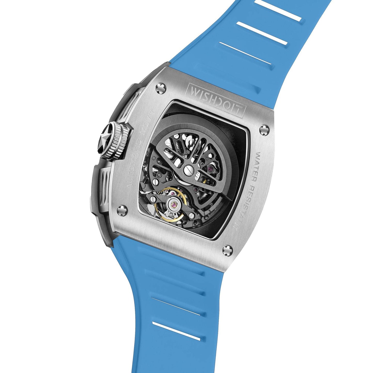 The Pioneer - Silver Watch (Light Blue Strap)