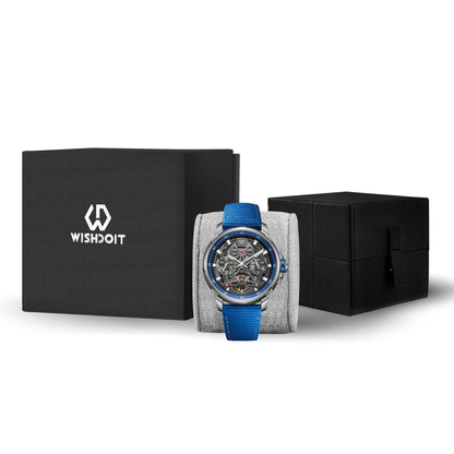 The Aristos Automatic - Silver Watch (Blue strap)