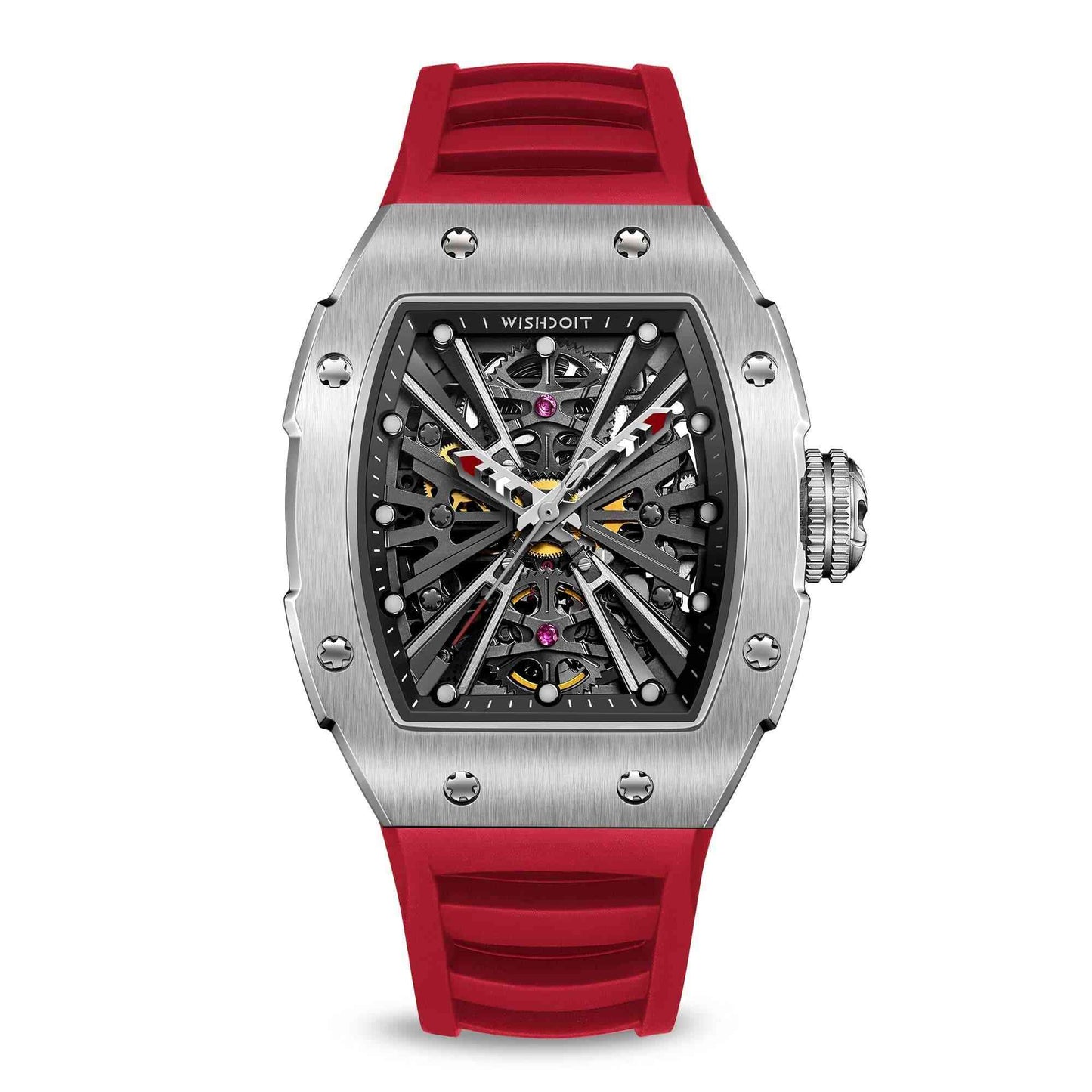 Pirate | The X Series-Silvery Watch (Red Strap)