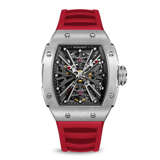 Pirate | The X Series-Silvery Watch (Red Strap)